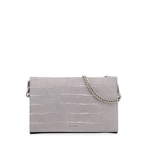 Allsaints Claremont Croc-Embossed Chain Cross Body Bag